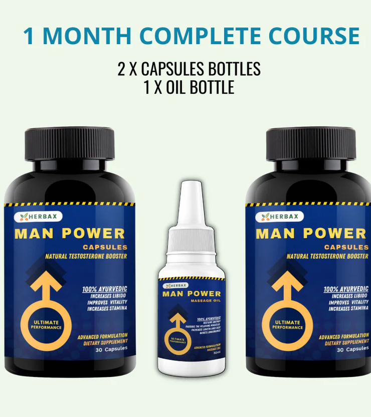 Man Power Capsule & Oil Combo – 1 Month Pack