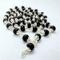 Karungali Mala in Silver chain (ebony wood | 54+1 Beads